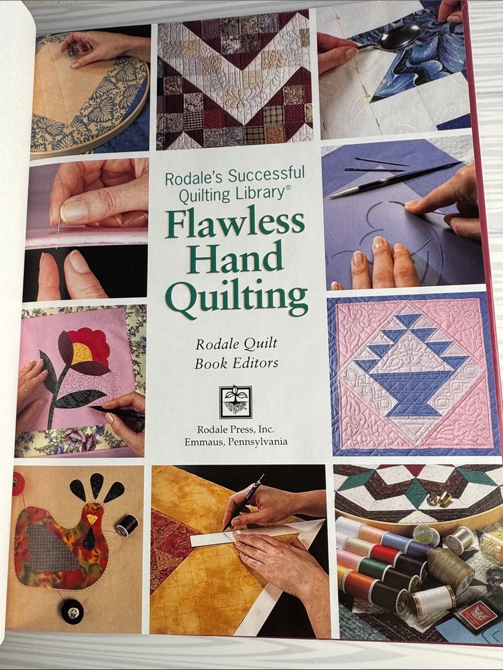 's Flawless Hand Quilting Book — Burgundy & Green
